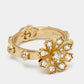 Original Gucci Flora Diamonds 18k Yellow Gold Ring Size 57