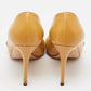 Original Gucci Leather Mustard Yellow Leather Pointed Toe Pumps Size 38.5