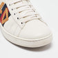 Original Gucci White Leather Web Ace Lace Up Sneakers Size 38