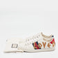 Original Gucci White Leather Web Ace Lace Up Sneakers Size 38