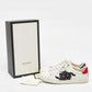 Original Gucci White Leather Snake Crystal Embellished Ace Low Top Sneakers Size 38.5