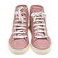 Original Gucci Old Rose Leather High Top Sneakers Size 35