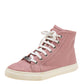 Original Gucci Old Rose Leather High Top Sneakers Size 35