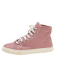 Original Gucci Old Rose Leather High Top Sneakers Size 35