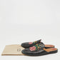 Original Gucci Black Leather Rose Embroidered Princetown Horsebit Flat Mules Size 39