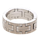 Original Hermes Kilim H Motif 18k White Gold Band Ring Size 51