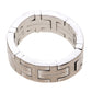 Original Hermes Kilim H Motif 18k White Gold Band Ring Size 51