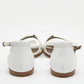 Original  Hermès  White Leather Santorini Flat Sandals Size 37