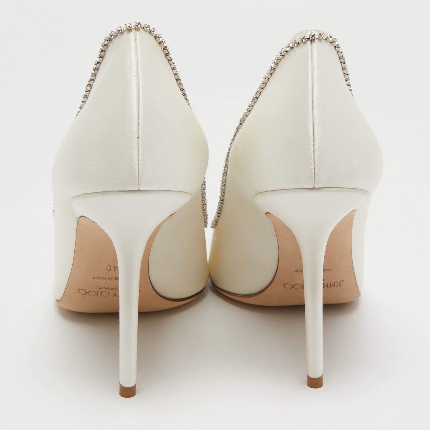 Original Jimmy Choo White  Satin Love Pumps Size 40 (Never Used)