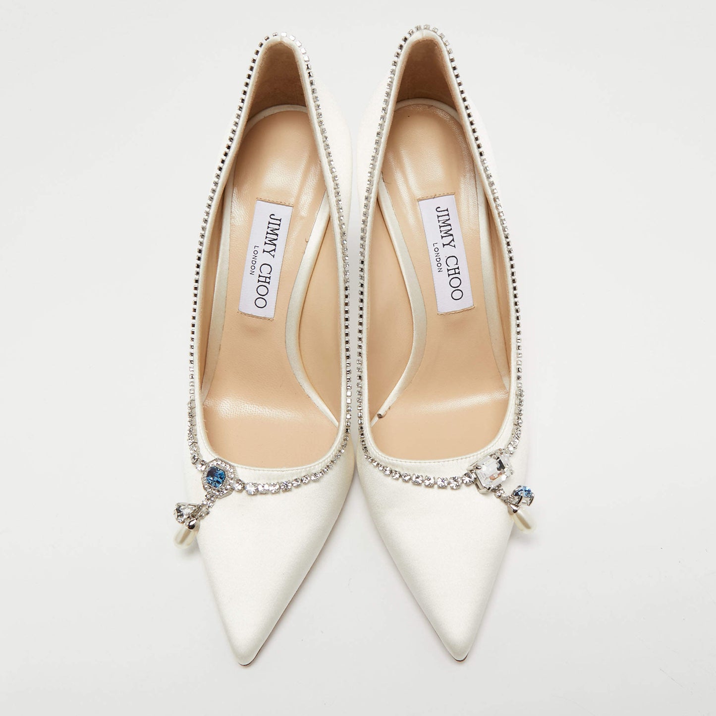 Original Jimmy Choo White  Satin Love Pumps Size 40 (Never Used)