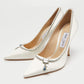 Original Jimmy Choo White  Satin Love Pumps Size 40 (Never Used)