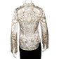 Original Just Cavalli White Printed Silk Satin Button Front Shirt S