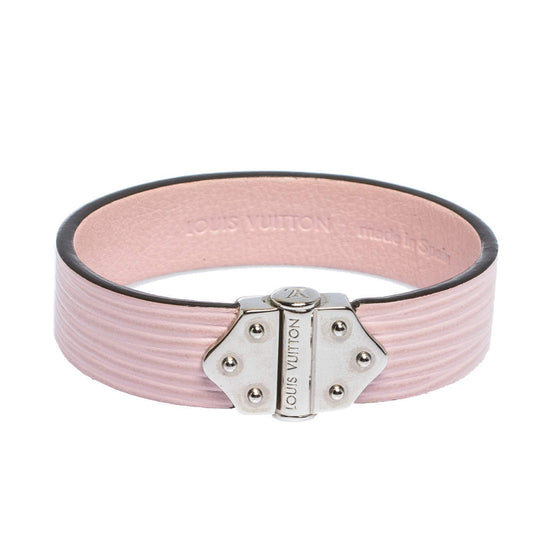 Original Louis Vuitton Rose Clair Epi Leather Spirit Bracelet Size 17