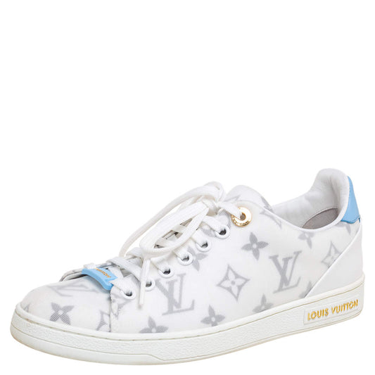 Original Louis Vuitton White Monogram Technical Mesh Frontrow Sneakers Size 36