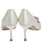 Original Manolo Blahnik White Satin Hangisi Pumps Size 39.5