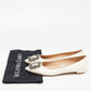 Original Manolo Blahnik Off White Satin Hangisi Ballet Flats Size 37.5