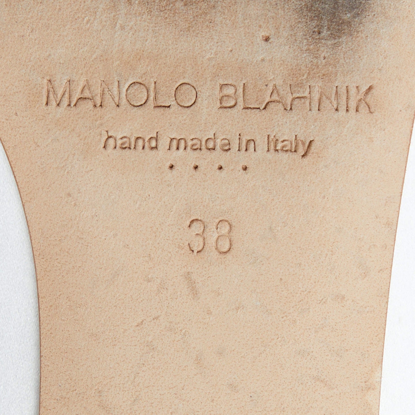 Original Manolo Blahnik Off White Satin Hangisi Crystal Embellished Ballet Flats Size 38