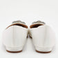 Original Manolo Blahnik Off White Satin Hangisi Crystal Embellished Ballet Flats Size 38