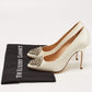 Original Manolo Blahnik White Satin Okkava Pumps Size 36.5