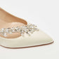 Original Manolo Blahnik White Satin Nadira Pumps Size 38