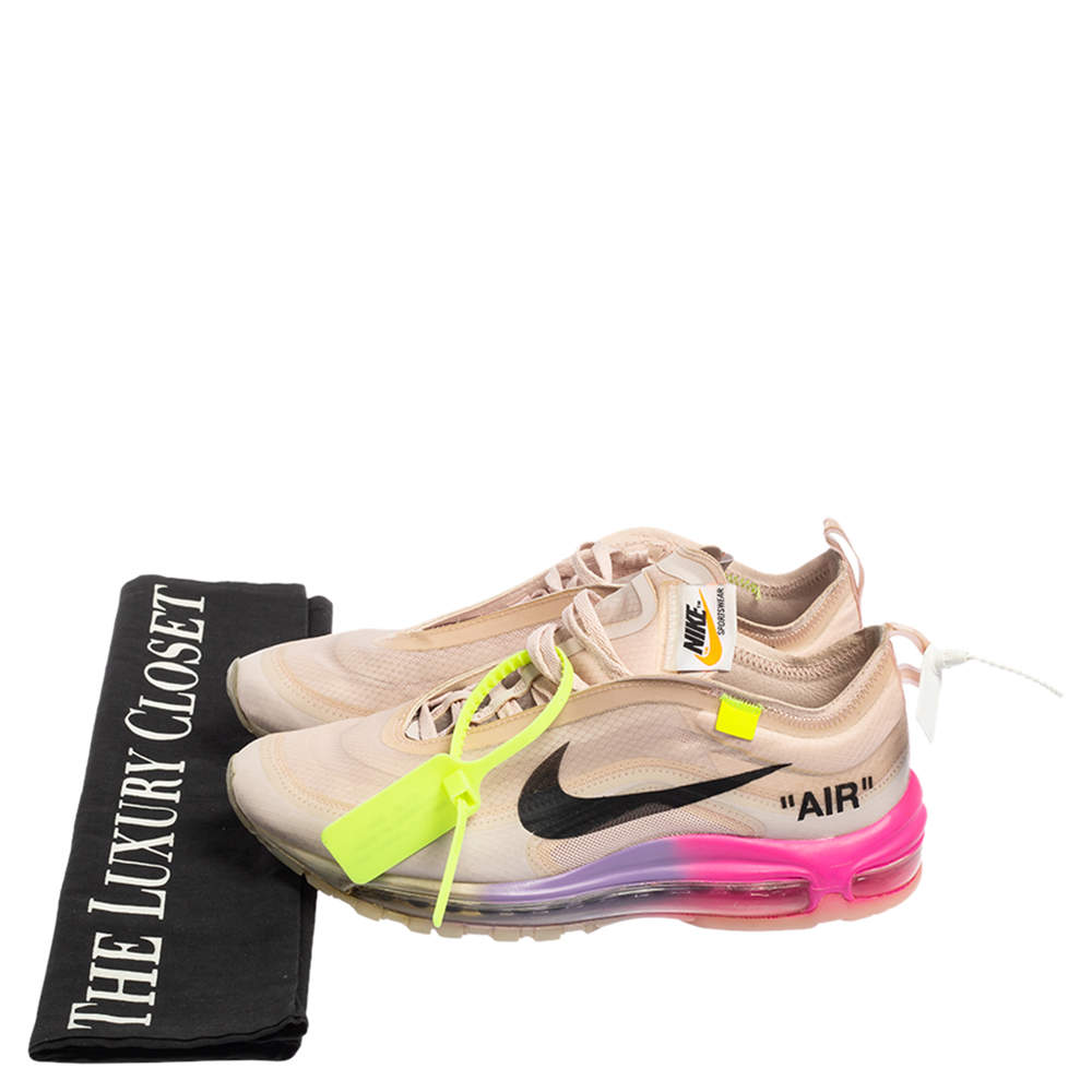 Original Off White x Nike Elemental Rose Mesh Air Max 97 OG Queen Sneakers Size 40