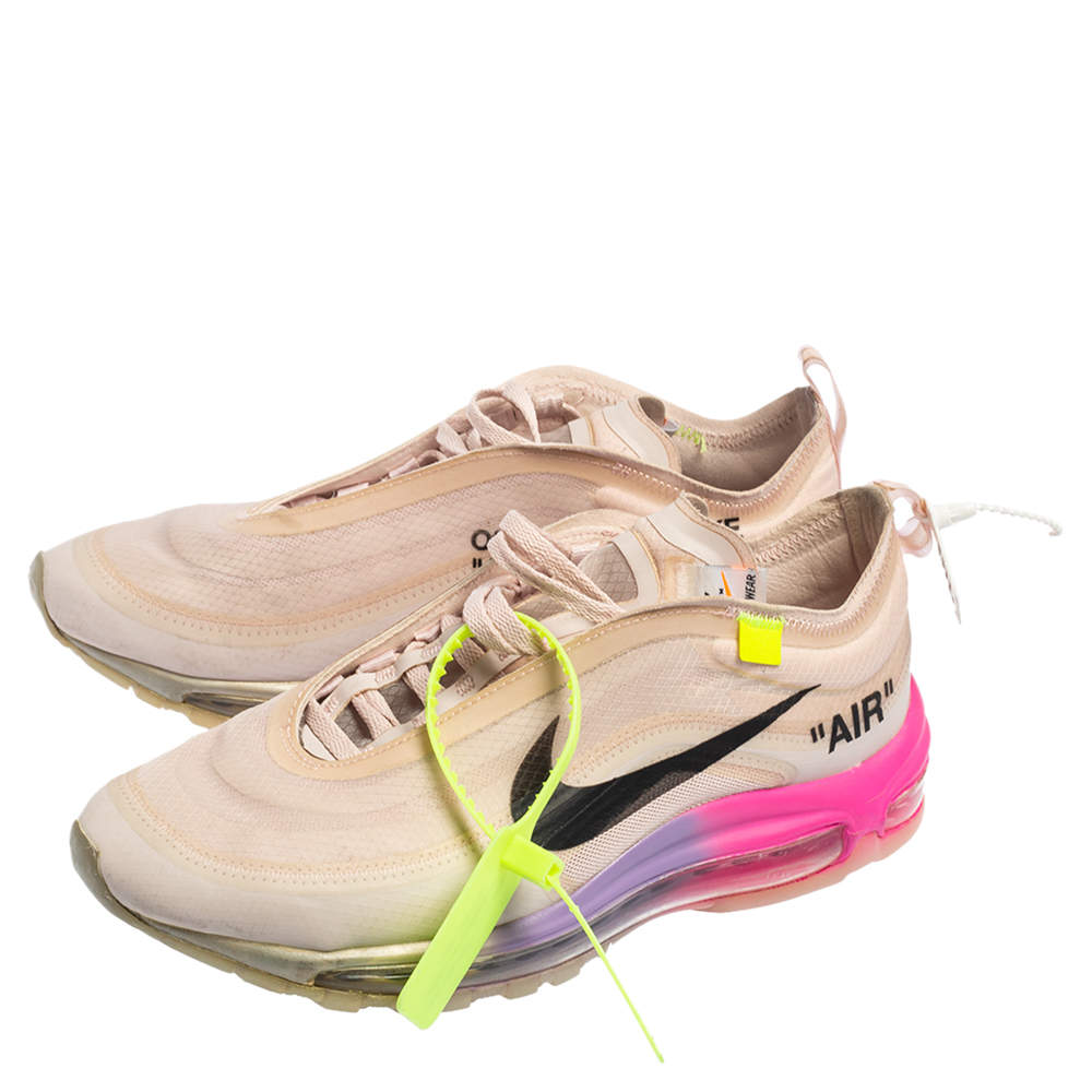 Original Off White x Nike Elemental Rose Mesh Air Max 97 OG Queen Sneakers Size 40