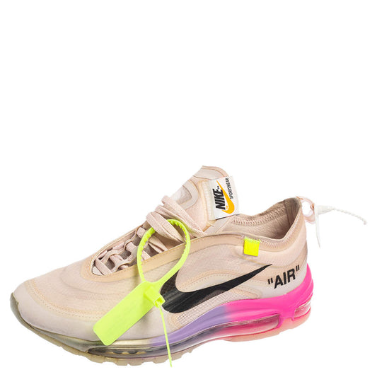 Original Off White x Nike Elemental Rose Mesh Air Max 97 OG Queen Sneakers Size 40