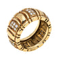 Original Piaget Diamond 18K Yellow Gold Wide Band Ring Size 53