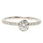 Original Piaget Rose 0.30ct Solitaire Diamond Platinum Ring Size 51