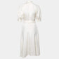 Original Polo Ralph Lauren White Satin Button Front Belted Maxi Dress S