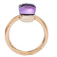 Original Pomellato Nudo Amethyst 18K Rose Gold Ring Size 54