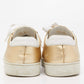 Original Prada Gold/White Leather and Rubber Low Top Sneakers Size 38