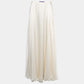 Original Ralph Lauren Collection Off-White Silk Satin Flared Maxi Skirt M