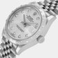 Original Rolex Datejust Midsize Steel White Gold Diamond Dial Watch 278344