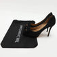 Original Salvatore Ferragamo Black Suede Rosella Peep Toe Pumps Size 40