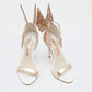 Original Sophia Webster Metallic Rose Gold Leather Chiara Butterfly Ankle Strap Sandals Size 37 (Never Used)