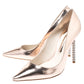 Original Sophia Webster Metallic Rose Gold Crystal Embellished Heel Coco Pumps Size 40.5