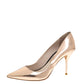 Original Sophia Webster Metallic Rose Gold Leather Coco Flamingo Pointed Toe Pumps Size 39