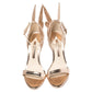 Original Sophia Webster Metallic Rose Gold Leather Chiara Butterfly Ankle Cuff Sandals Size 37