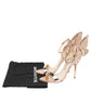 Original Sophia Webster Metallic Rose Gold Leather Chiara Butterfly Ankle Cuff Sandals Size 37