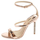 Original Sophia Webster Rose Gold Leather Rosalind Crystal Heel  Sandals Size 39