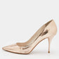 Original Sophia Webster Metallic Rose Gold Leather Coco Flamingo Pointed Toe Pumps Size 41