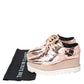 Original Stella McCartney Metallic Rose Gold Faux Leather Elyse Star Platform Lace Up Derby Size 36