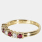 Original Tiffany & Co. 18k Yellow Gold Vintage Ruby & Diamond Band in 0.18 CTW