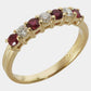 Original Tiffany & Co. 18k Yellow Gold Vintage Ruby & Diamond Band in 0.18 CTW