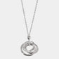 Original  Tiffany & Co. 18K White Gold and Diamonds 1837 Triple Interlocking Circle Pendant Necklace