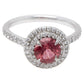 Original Tiffany & Co. Soleste Pink Tourmaline & Diamond Platinum Ring Size 51