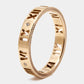 Original Tiffany & Co. Atlas Pierced Diamond 18k Rose Gold Band Ring Size 53