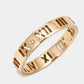 Original Tiffany & Co. Atlas Pierced Diamond 18k Rose Gold Band Ring Size 53