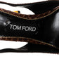 Original Tom Ford Two-Tone Python Leather Padlock Ankle Strap Pumps Size 39